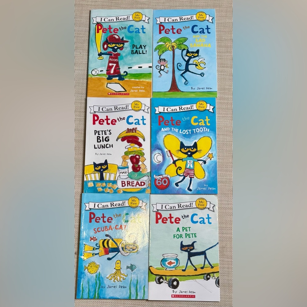 Pete The Cat I Can Read Books x 6